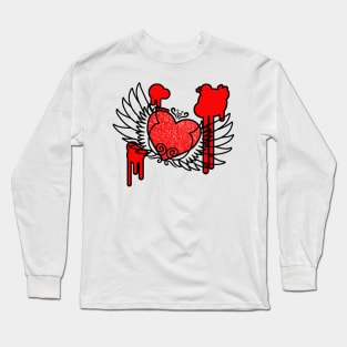 Winged Heart (Red and Black Version) Long Sleeve T-Shirt